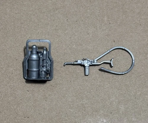 Vintage GI Joe TORCH Backpack & Gun 1985 Hasbro Original part accessory