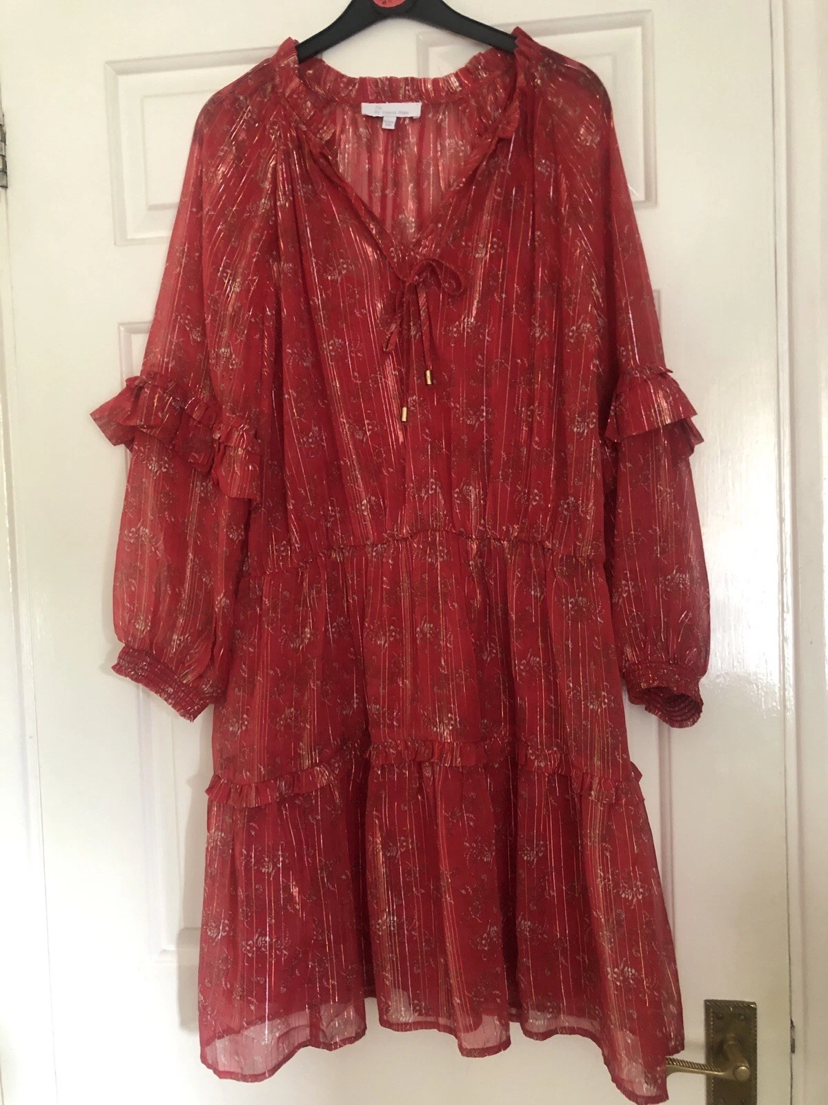 Joanna Hope Ladies Red Chiffon Summer Dress Size 16
Opens in a new window or tab