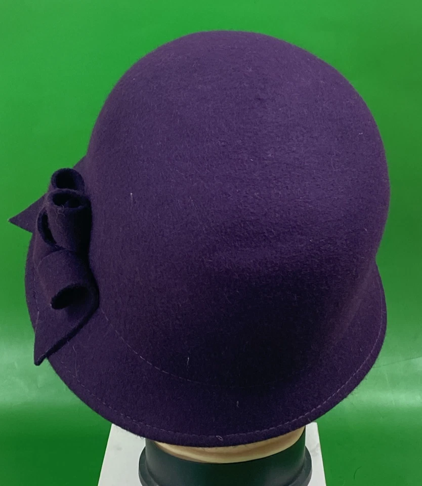 Sombrero cubo Croft & Barrow mujer lana arte floral flor púrpura Foto 4 de 4