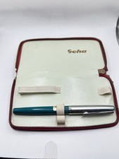 GEHA 704 grün Schulfüller Vintage Füller aus 1960er RAR in Original Etui