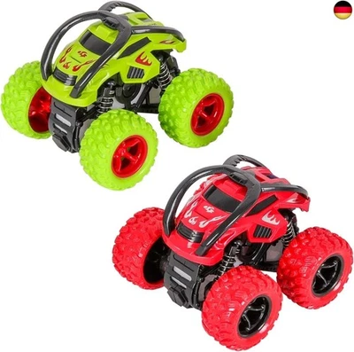 M ZIMOON Monster Trucks Spielzeug, Zurückziehen Auto Trägheit Reibungsbetriebene Autos 3
