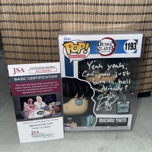 Funko Pop! Demon Slayer: Muichiro Tokito #1193 Signed Griffin Burns W/Protector