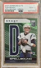 2020 Panini Donruss Elite Spellbound #13 Tom Brady Spellbound Green PSA 10