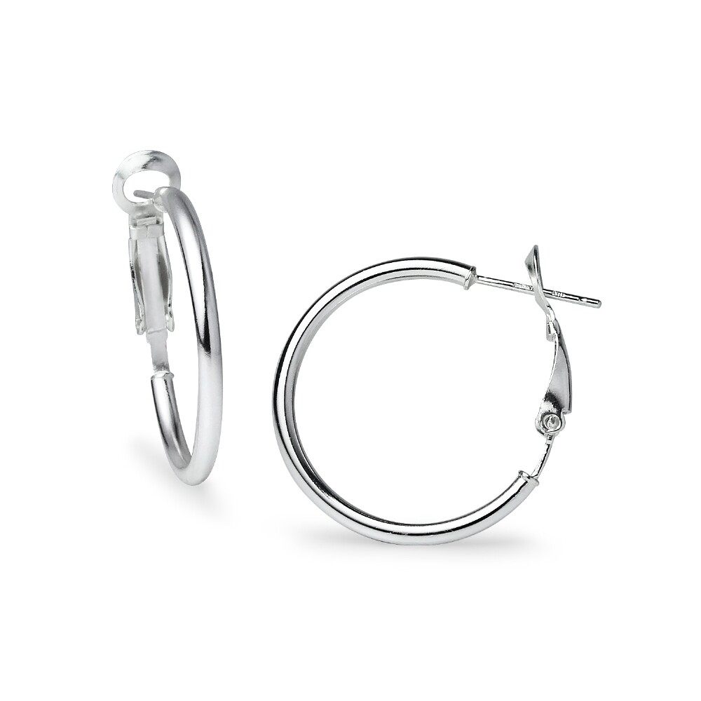 新品未使用！！Round Hoop Pierce (Silver925) SUN 925 Sterling Silver Real Round-Cut Diamond Multi-Hoop