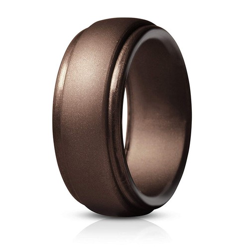 Men Silicone Rings Women Wedding Rubber Band Hypoallergenic Finger Ring Gift - Picture 9 of 25