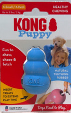 Kong Classic Puppy Dog Toy, Extra Small, Light Blue, Teething Rubber Chew Toy.