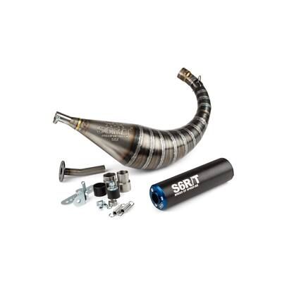 Komplette Auspuffanlage Stage6 R/T Schwarz/Blau MALAGUTI 50 CNK Drakon 1997-2016