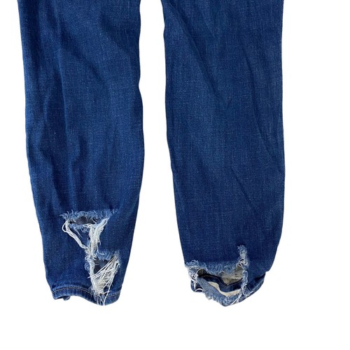 Jeans violoncello donna taglia 11 effetto invecchiato taglio distrutto strappato grunge elasticizzato - Foto 8 di 17