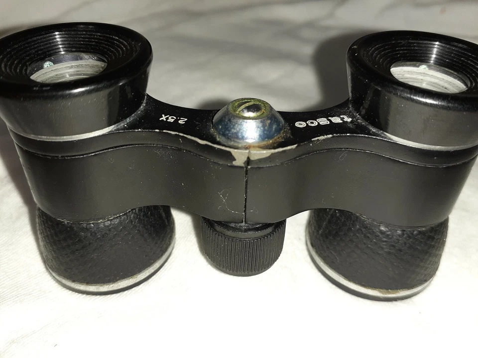 Vintage Tasco 2.5 Black Opera/Theater Glasses/Mini Binoculars in Leather Case - Image 4 of 4