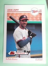 1991 Line Drive AAA #27 Cecil Espy - Buffalo Bisons 