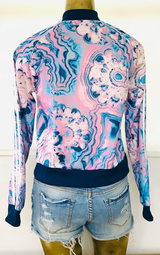 ADIDAS Marble GEODE Agate Print LOGO Track JACKET Child’s S - Picture 11 of 12