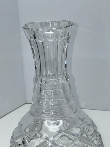 Waterford Ireland Crystal Open CARAFE 8 1/8” Water Wine Ribbed Neck Exc. Cond. - Picture 3 of 7