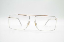 Vintage Chai C 6-5 Silver Gold Square Glasses Eyeglass Frame NOS