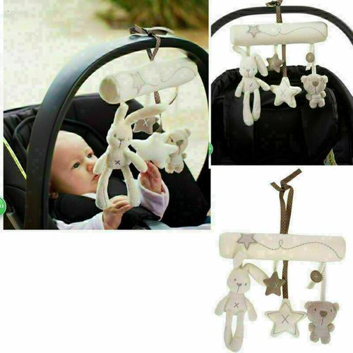 Newborn Infant Baby Pram Handbell Bed Stroller Soft Hanging Toy Animal Rattles - Picture 1 of 5