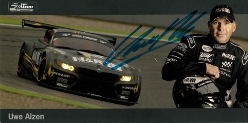 Autogramm, Uwe Alzen - BMW Z4 GT3 - Alzen Motorsport -  10x21cm