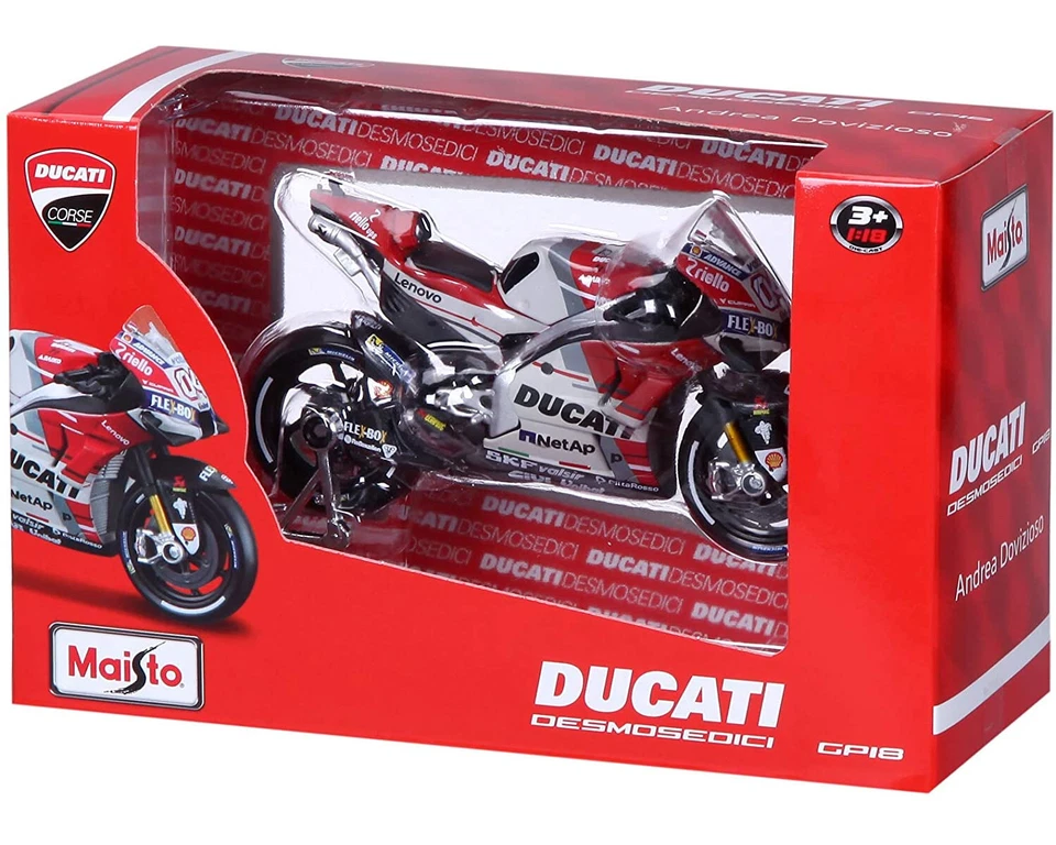 Maisto Modellmotorrad Ducati Desmosedici GP '18 Andrea Dovizioso (Maßstab 1:18) - Bild 2 von 2