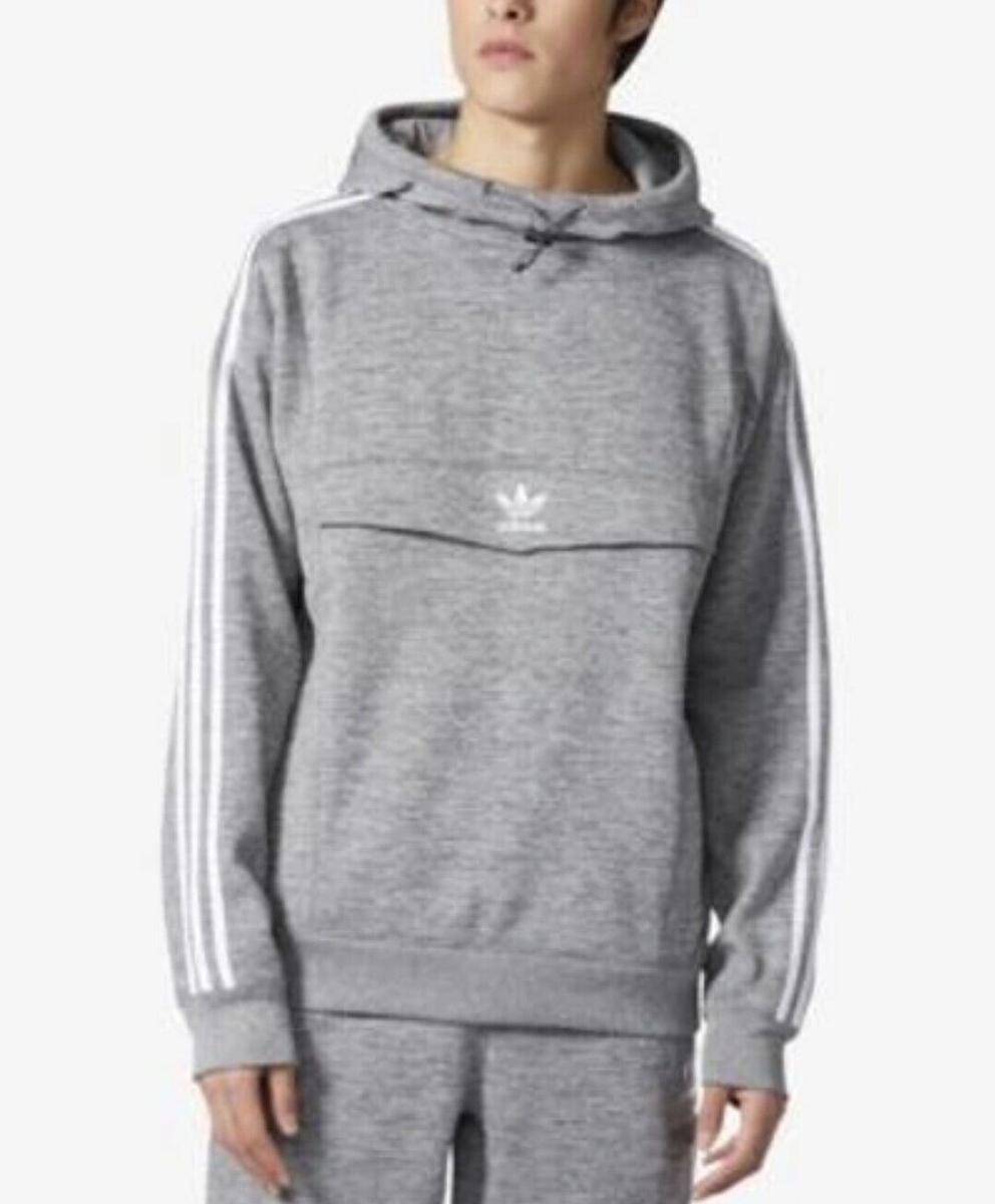 Adidas Retro Anorak Hoodie Pullover Gray Men's Size M NWOT | eBay