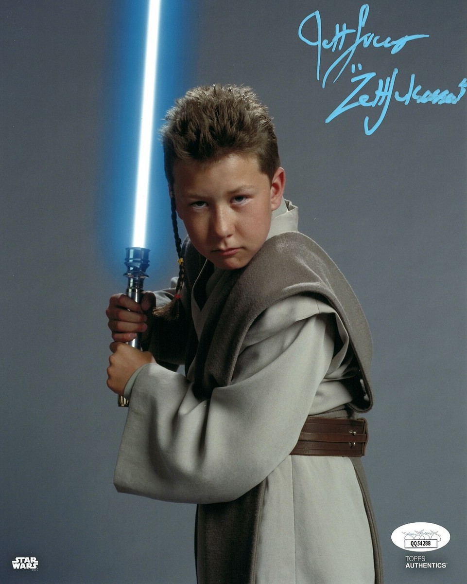 Topps Authentics- Star Wars- Jett Lucas signed Zett Jukassa 8x10