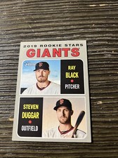 2019 Topps Heritage Rookie Stars RC Steven Duggar/Ray Black San Francisco Giants