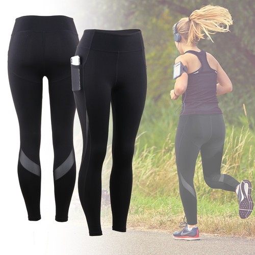 Gym Leggings with Pocket, Mesh - Non 