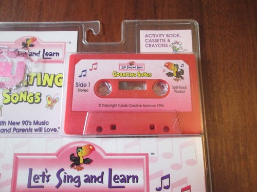 Vintage 90s Let’s Sing and Learn COUNTING SONGS Cassette Fun Color Book Crayons - Picture 2 of 3