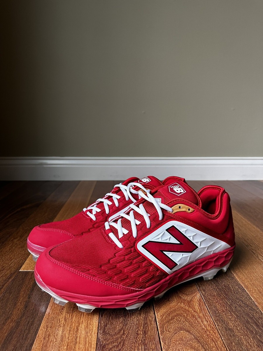 New Balance Mens Fresh Foam 3000 V5 Baseball Shoes Red Lace Up 15D