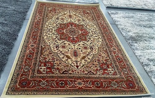 IVORY / RUST 6' X 9' Back Stain Rug, Reduced Price 1172762284 LNH330R-6