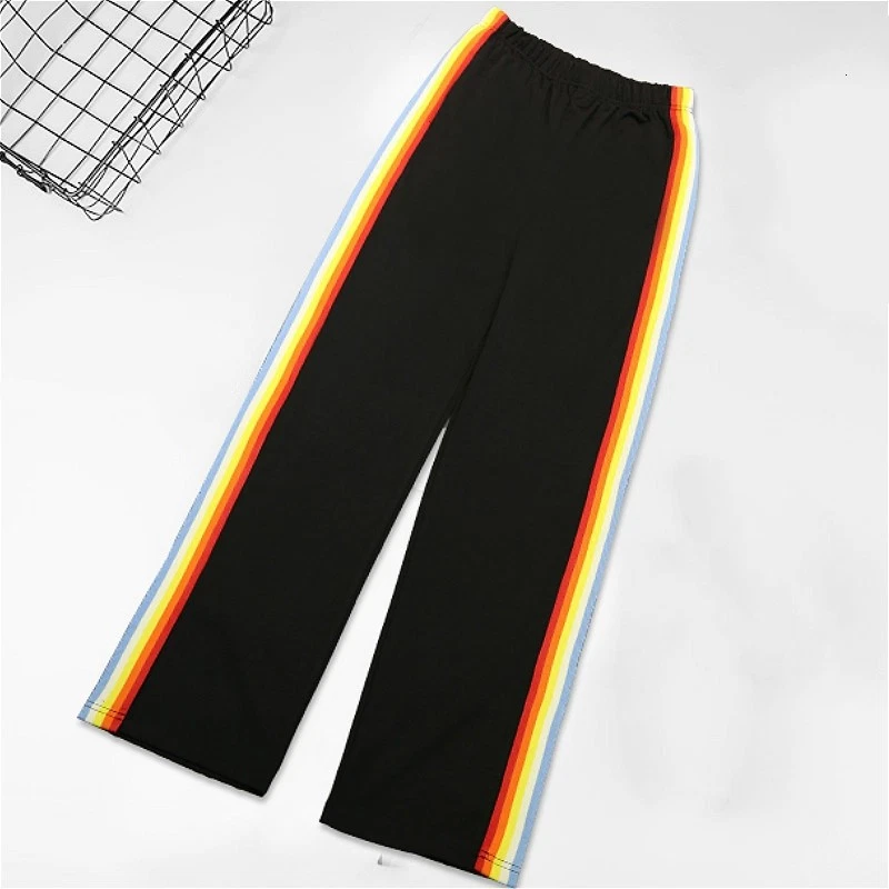 Rainbow side 2025 stripe trousers
