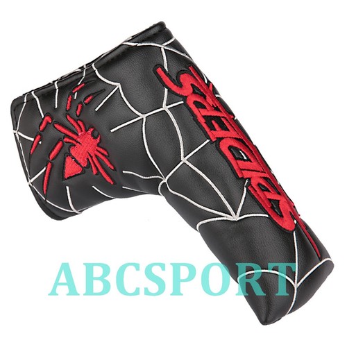 PU negro con cubierta de cabeza de palo Spider Golf Blade Putter con cierre magnético - Imagen 3 de 6