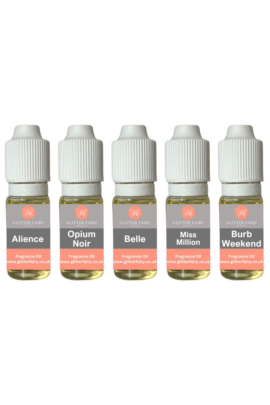 Perfume Inspired Fragrance oils - 5 X 10ml dropper bottles