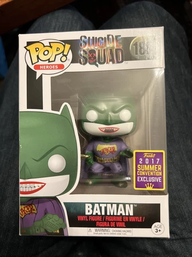Funko Pop! Heroes SUICIDE SQUAD #188 BATMAN as JOKER 2017 Convention Exclusive!