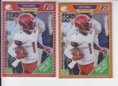 2 - 2021 Leaf Pro Set Metal TUTU ATWELL RC Red Mirror /100 + Orange /15 Rams