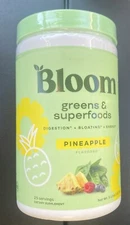 Bloom Greens & Superfoods 🍍 Pineapple 25 servings factory sealed Exp 5/2026
