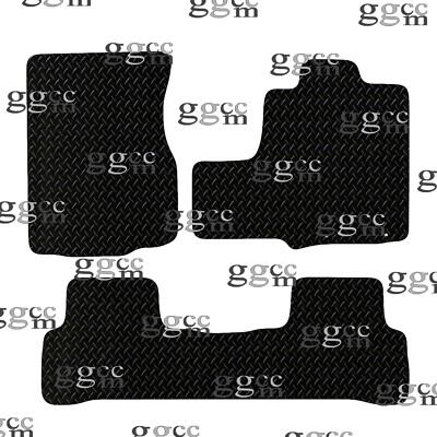 FITS HONDA CRV 2006 TO 2012 TAILORED BLACK RUBBER CAR FLOOR MATS (3 PCS & 2 CLP)