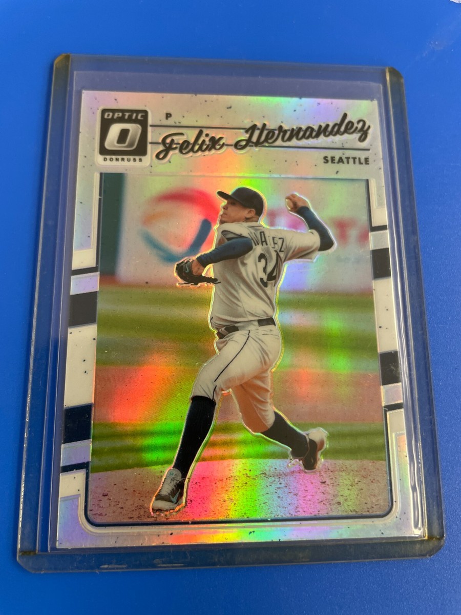 2017 Donruss Optic Holo baseball #136 Felix Hernandez Seattle