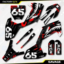 Black & Red Savage Camo Racing Graphics Kit fits 17-24 Husqvarna TC65 TC 65