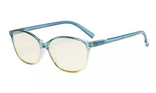 Ladies Computer Reading Glasses Blue Light Filters UV420 Large Cat Eye Readers