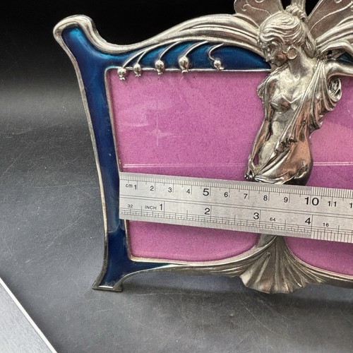 Double Picture Photo Frame Blue Silver Deco Fairy Past Times Lily of the Valley - Picture 11 of 13