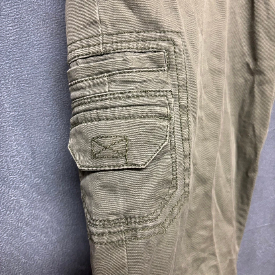 Pantalones cargo ajustados verdes Mossimo para mujer talla 3 bolsillos utilitarios patinador militar Foto 4 de 4