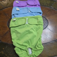 PET Brand, 3 Pack, Used Dog Diapers, Size Large, Good Attaching straps