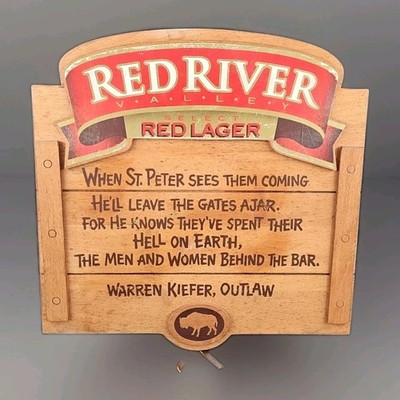 Vintage 1994 Stroh s family Northern Plain Brewing Co Red River Valley Bar Sign