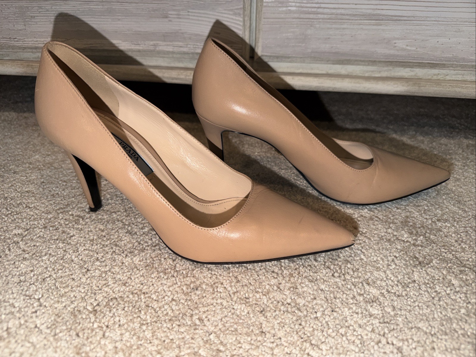 AUTHENTIC! PRADA Calzature Capretto Basic Nudo si… - image 5