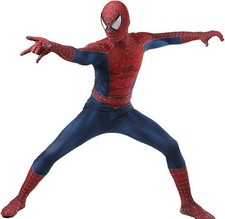 Spiderman Bodysuit Costume red blue 3D print jumpsuit large male teen spandex