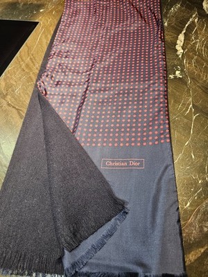   RARITÄT: Christian Dior Vintage Herrenschal   Seide/Wolle   Bonwit Teller