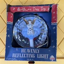 Vintage Bradford Heavenly Reflecting Light Angel Christmas Tree Topper Box No 20