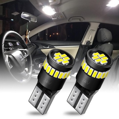 2pc T10 Wedge High Power LED Light Bulbs 6000K Xenon White 192 168 194 480LM EPG