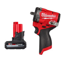 Milwaukee M12 Fuel 38 2562-20 Gen 2 Stubby Impact Wrench 5ah Battery