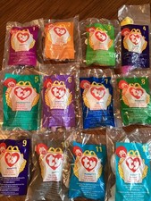 Lot McDonald's Teenie Beanie Babies 1998 Complete Sealed Set of 12 and Magazine