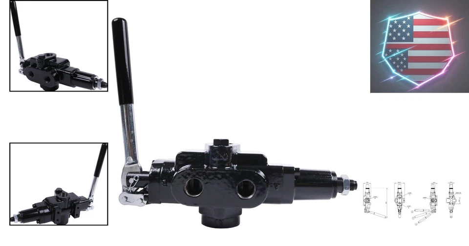 25GPM 3500PSI Adjustable Detent Hydraulic Log Splitter Valve - G5 Compatible - Image 2 of 4