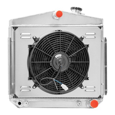4 Row Radiator Shroud Fan Fits Chevy Bel Air Nomad 4.3L 4.6L V8 1955 1956 1957